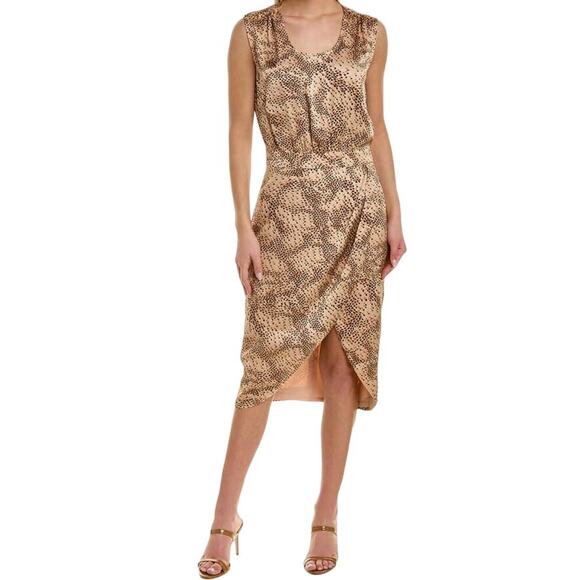 Black Halo dress Renata printed sleeveless sheath midi size 12 - Picture 1 of 6